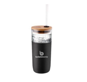 Glass Tumbler with Bamboo Lid